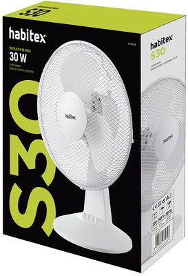 Ventilador de sobremesa HABITEX S-30 Blanco